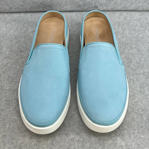 Vionic Effortless Leather Slip On Mule Flat Shoe - Porcelain Blue-Women 11*NEW - Picture 4 of 9